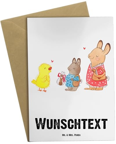 Mr. & Mrs. Panda Personalisierte Grußkarte Ostern Geschenke - Ostergeschenke, Osterdeko, Personalisierte Geschenke, Osterhase, Osternest,