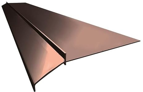 Renoplast® Aluminium Traufprofil K10 200cm Braun | Fertigstellung von Terrassen und Balkonen | Harzböden | Wasser ablaufsysteme Winkelprofil | Korrosionsschutz Balkonprofile