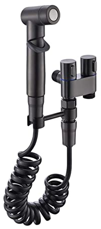 1 in 2 Out Dual Control Ventil 1 in 2 Out Waschmaschine Toilettenarmaturen Für Bidet Badezimmer Schwarz