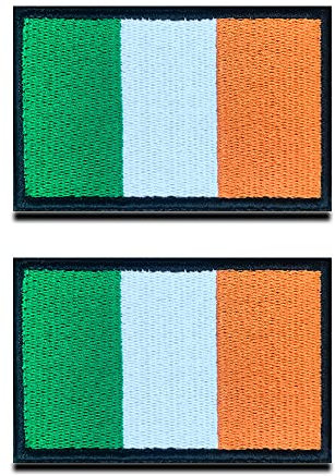 Zcketo 2 PCS Republic of Ireland Patch Irish Flag Hook and Loop Embroidered Ireland National Emblem Patch for Football Billiards Clothes Jersey Backpack Caps Vest Travel Tactical