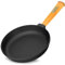 Gusseisenpfanne 22 cm mit Holzgriff Gußeisenpfanne 43mm hoch Induktion Pfanne aus Gusseisen Gusseiserne Bratpfanne geeignet für Gasgrill, Backofen, Feuerstelle und alle Herdarten inkl. Induktion