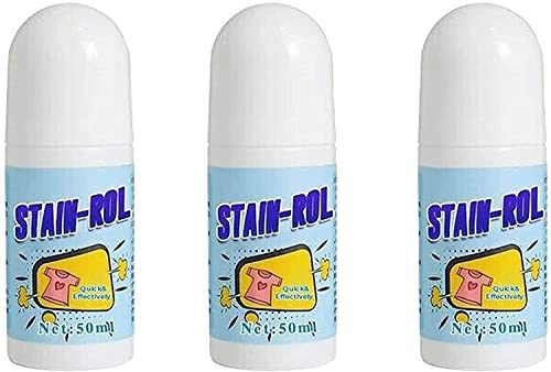 Emergency Stain Remover Roller-ball Cleaner - Magic Stain Remover Rolling Bead, Portable Clothes Stain Remover-Roll Bead Design,No-wash Instant Stain Remover Pen,Effectively Remove (3 Pcs)