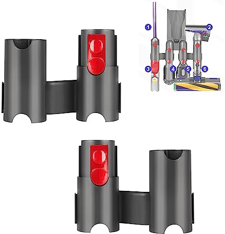 Confezione da 2 supporti organizer per Dyson V15 V12 V11 V10 V8 V7 Aspirapolvere senza fili Outsize, docking station per montaggio a parete