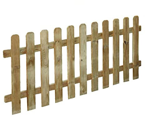 La zappa Staccionata Lasa in legno di pino naturale per recinzioni giardino e terrazzo (180 x h 80 cm)