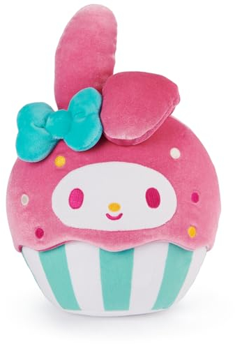 GUND Sanrio Hello Kitty and Friends My Melody Cupcake peluche, peluche per bambini da 1 anno in su, rosa/bianco, 20,3 cm