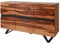 Riess Ambiente Massivholz Sideboard Amazonas 150cm braun Sheesham Baumkante schwarzes Metallgestell, Kommode für Dein Wohnzimmer, Anrichte
