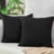 Vielit Sofa Kissenbezug 50x50 Schwarz Weich Kopfkissenbezug 50x50 2er Set Mikrofaser Kissenbezüge 50x50 Kissenhülle Für Kissen 50x50cm Öko-Zertifikat Resistent Hypoallergen