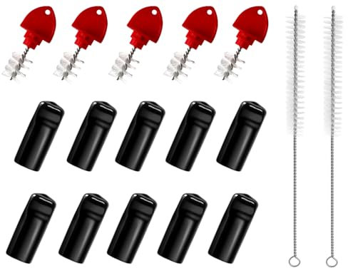 5 tapones de grifo de barril + 10 fundas de grifo de cerveza + 2 cepillos de limpieza largos
