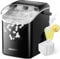 EUHOMY Nugget Ice Maker, Chewable Pellet Ice Machine with Handle, Ready in 6 Mins, 15.5kg/24H, Self-Cleaning Function, Removable Top Cover, One-Click Operation, for Kitchen,Office Stainless Steel