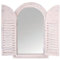 degawo Specchio da parete a finestra con persiane, stile shabby chic
