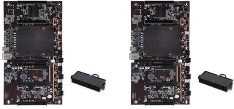 TsoLay 2X Placa Base BTCX79 H61 Miner con Conector de Alimentación de 24 LGA 2011 DDR3 Compatible 3060 3070 3080 GPU para BTC Miner Mining