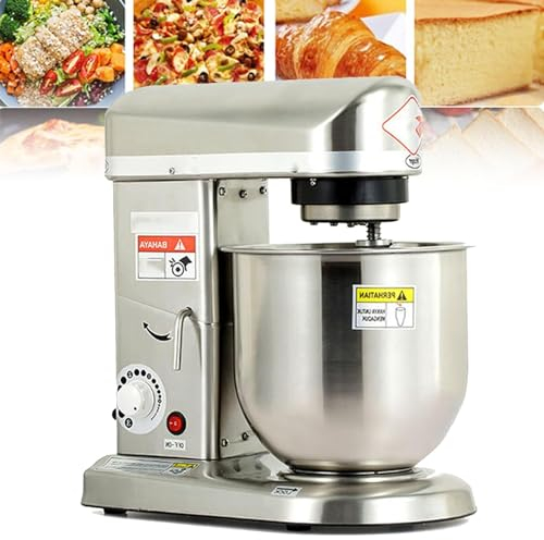 SMoonga Professional Stand Mixer,3 Speeds Food Stand Mixer,Commercial Food Mixerwith Mixing Bowl,Kitchen Heavy Duty Food Mixer Multi,Stirrer Dough Kneader for Bakery Pizzeria Restaurant, 10L