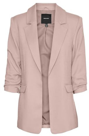 VERO MODA Vmfrida 3/4 Regular Blazer Noos, Bianco Pesca, 42 Donna