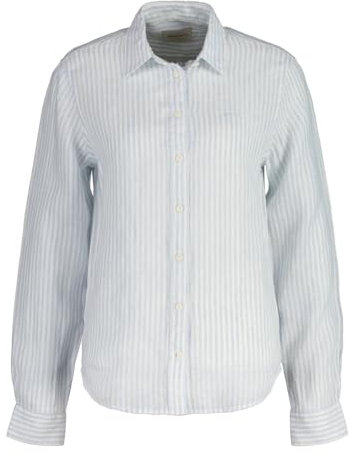 GANT Damen Shirt Regular Fit Leinenhemd mit Streifen