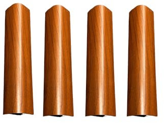 KIT 4 FINALI ANGOLARI PER ZOCCOLO IN VARI COLORI H10, H12 E H15 (Noce Scuro, H12)