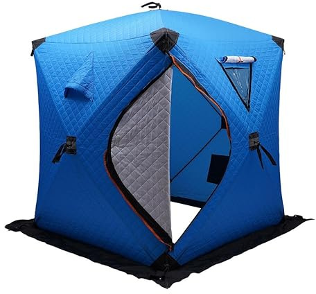 Freistehend Eisangelzelt Angelzelte 1-2 Menschen Outdoor-Eisangelzelt Tragbares Outdoor Camping Fish Eisfischen Fiberglas Rods Und 210D Oxford Tuch Mit Handtasche