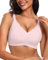 Vertvie Bras for Women Non Wired Seamless Wireless Push Up Bra Comfort Support Full Coverage Bralettes Scalloped Padded Sports Everyday Bra (Pink,2XL)