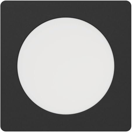 EGLO LED Einbaustrahler Fueva 6, Spot Deckenleuchte, eckiger Einbauspot, Deckenstrahler aus Kunststoff in Schwarz und Weiß, warmweiß-kaltweiß, 11,7 x 11,7 cm