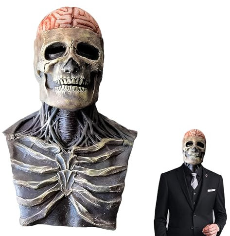 YongSral Maschera Teschio Adulto, Maschere Horror, Scheletro Halloween, Skull Mask per Feste Cosplay e Carnevale