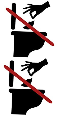 4 Blätter warnender toilettenaufkleber WC-Sitzschild haften Toiletten-Warnschild kinderzimmer sticker toiletten schild selbstklebender toilettenaufkleber markt toilettenaufkleber RORPOIR