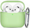 Ouwegaga Hülle Kompatibel mit Apple AirPods 4 Hülle 2024 - Weiches Silikon Schutzhülle für AirPods 4 Case, Stoßfeste Hülle für AirPods 4 Generation, Front-LED Sichtbar, Mit Karabiner, Avocado