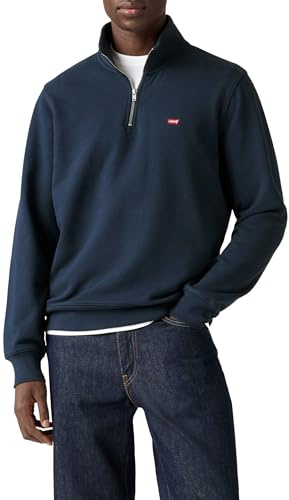 Levi's Men's Original Hm 1/4 Zip Sweatshirt, Blazer Navy, XXL