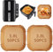 100pcs Air Fryer Liners Disposable for Ninja Double Stack Air Fryer 7.6l SL300UK, Square Air Fryer Liners, Air Fryer Accessories for Ninja, Russell Hobbs, Philips, Cosori, Tower Fryer 3.8L-4.5L