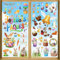 DPKOW Français Joyeuses Pâques Fenêtre Autocollants Décorations, 9 x Pâques Stickers Vitre Décorations Pâques Autocollants pour Pâques Fenêtre Porte Décorations, Chocolat Cloches Pâques Œufs Couronne