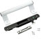 Jayruit Patio Sliding Door Handle Set, Sliding Glass Door Handle Set with Lock Aluminum Handle Fit, Fit 6-5/8 Hole Spacing(White)