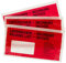 LOGIC PACK Lieferscheintaschen DIN DL 225x110 mm Transparent – 1000 Stück, Dokumententaschen selbstklebend transparent, Rechnungstaschen für A5, Begleitpapiertaschen LDPE mit rot/schwarz Aufdruck
