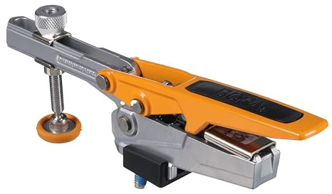 BORA Morsetto orizzontale per cani con una spirale in alluminio da 191 mm, base girevole a 360°, altezza di serraggio 140 mm, forza di serraggio 11-181 kg, capacità 250 kg, adatto per fori da 19 mm o