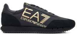 EA7 Men's Big Logo Trainers, Black/Gold