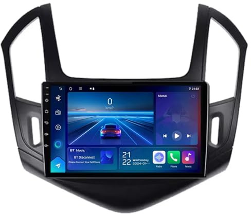 Android 15 9 Zoll Touchscreen-Radio für Chevrolet Cruze 2012-2015,Videoplayer,GPS-Navigation,Unterstützt Bildschirmspiegelung,Bluetooth-Lenkradsteuerung,8-core 4G+WiFi 2G+32G