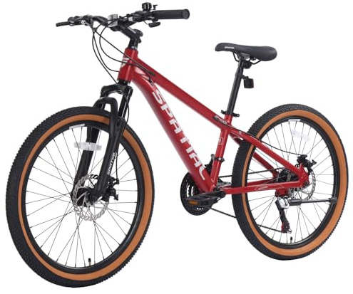 SPATIAL Mountainbike, 24/26/27,5/29 Zoll, Outdoor-Fahrrad, 21/8 Gänge, Aluminiumrahmen | Doppelscheibenbremsen, Verstellbarer ergonomischer Sattel für Männer, Frauen