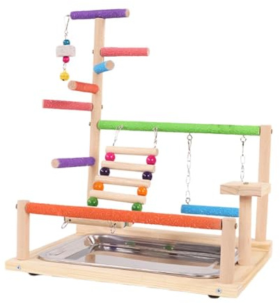 F Fityle Papageienspielplatz, Spielstange, Klettergerüst, Wellensittich-Spielständer für kleine Vögel wie und Sittiche