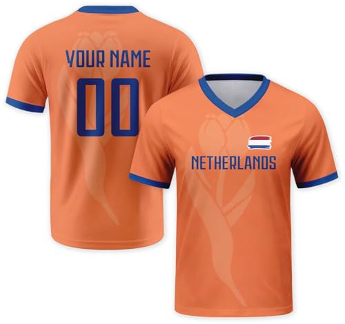 Zlaamty 2026 Personalisiertes National Fußballtrikot Fußballshirt Sporttrikot mit Name & Nummer Fanartikel Fußballbekleidung als Trainingsoberteil für Männer