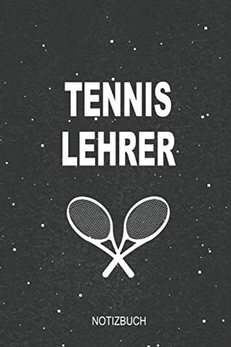 Tennis Lehrer Notizbuch: 110 Seiten Liniert 6x9 Schwarz. Perfekt zum festhalten von Trainingsfortschritten bei Tennis Schülern.