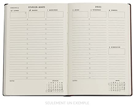 Paperblanks Terminkalender 12 Monate 2023 Samt Blau | Vertikal | Mini (95 × 140 mm)