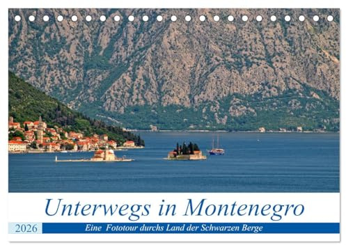 Unterwegs in Montenegro (Tischkalender 2026 DIN A5 quer), CALVENDO Monatskalender: Eine Fototour durchs Land der Schwarzen Berge (CALVENDO Orte)