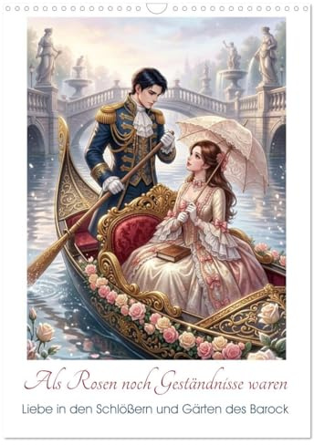 Als Rosen noch Geständnisse waren (Wandkalender 2027 DIN A3 hoch), CALVENDO Monatskalender: Liebe in den Schlößern und Gärten des Barock (CALVENDO Kunst)