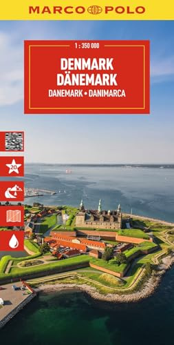 MARCO POLO Reisekarte Dänemark 1:350.000: Straßenkarte und Autokarte mit sehenswerten Strecken, Highlights und digitaler Erweiterung (Marco Polo Maps)