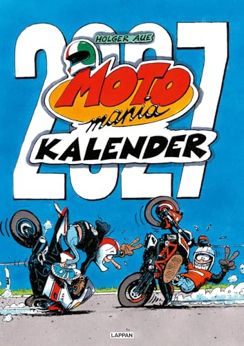 MOTOmania Kalender 2027: Monatskalender im Großformat: XXL-Wandkalender mit Spiralbindung im Hochformat, 42 x 59 cm | Mit den beliebten Comics von Holger Aue