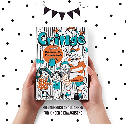 Rundfux Cringe - Das peinliche Freundebuch für Jugendliche & Erwachsene - Witziges Freundschaftsbuch | Pubertät | Genderneutral - DinA5 | 10-99 Jahre