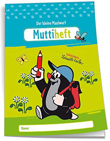 Trötsch Der kleine Maulwurf Muttiheft Erinnerungsheft: A6, 48 Seiten liniert mit Klarsichtumschlag
