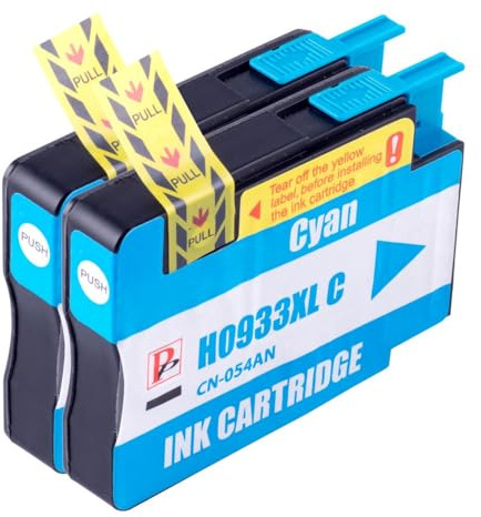 PerfectPrint Compatible Ink Cartridge Replacement for HP Officejet 6100 6600 6700 7110 7510 7610 7612 933XL (Cyan, 2-Pack)