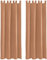 Bestlivings Blickdichte Gardine im 2er Pack mit Schlaufen (140x145 cm/Hellbraun), in vielen Farben