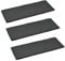 Argon Tableware Rectangle Slate Dinner Plate - 29 x 12cm - Pack of 3 - Natural Slate Rustic Raw Cut Serving Dish Cheese Board Savoury Mat with Soft Padded Feet