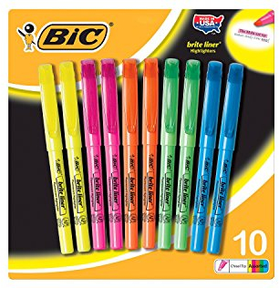 BIC HighlightersChisel Tip10ct - Multicolor Ink