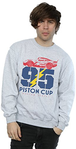 Disney Men's Cars Piston Cup 95 Sweatshirt XX-Large Sport Grey