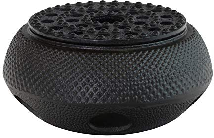 Tealøv Réchaud Théière en Fonte - Chauffe-Base pour Bougie - Robuste et Stable - Thé Chaud Longtemps - Complément Idéal des Théières en Fonte (14 cm)